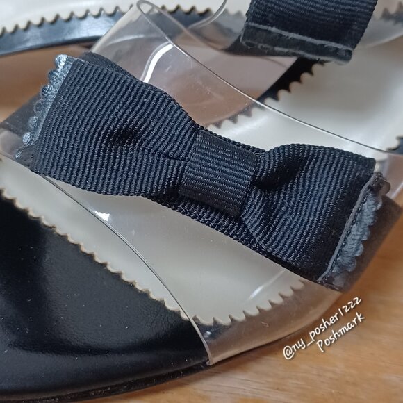 *𝓥𝓲𝓷𝓽𝓪𝓰𝓮 𝓛𝓾𝓬𝔂 𝓟𝓮𝓻𝓮𝓭𝓪 Patent Leather Vinyl Mule Heels M ⚫ - Picture 5 of 9